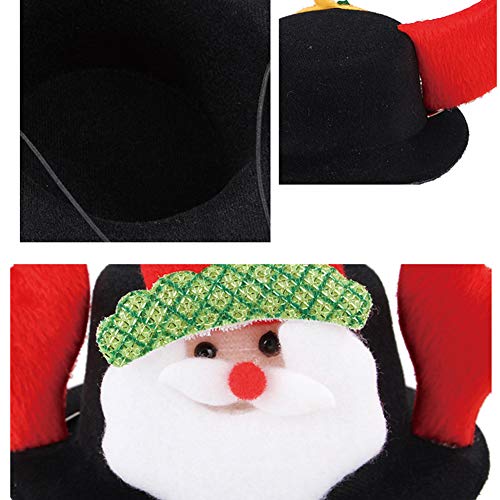 Asudaro Sombrero de Navidad para Mascotas Halloween Divertida Tocados Invierno para Perros y Gatos Muñeco de Nieve/Papá Noel/Alce/Árbol de Navidad/Disfraz de Murciélago, Árbol Verde