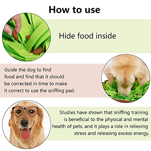 AWOOF Juguetes para Perros, Alfombrilla de Alimentación Snuffle Mat Juego de alimentación interactiva para aburrimiento, Fomenta Las Habilidades de alimentación Natural para Gatos Uso