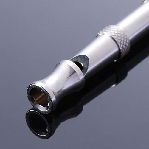 Balacoo Dog Whistle Adjustable Pitch Ultrasound Dog Training Tools Professional Dog Training Whistle (Silver)