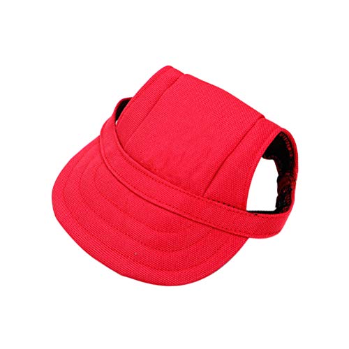 Balacoo Sombrero de Perro Gorra de béisbol Sombrero de Visera para el Deporte al Aire Libre de Verano para Cachorro de Perro (Rojo, S)