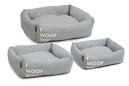 Beeztees K&Bz Bz Rest Bed Woof You Grey 65X60X20 550 g