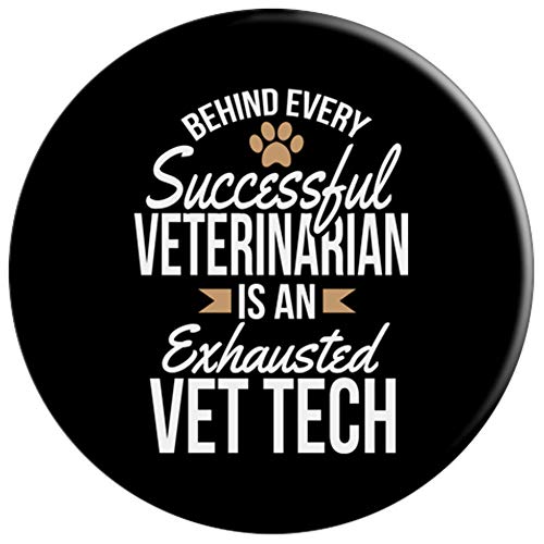 Behind Every Successful Veterinarian Vet Tech Pet PopSockets Agarre y Soporte para Teléfonos y Tabletas