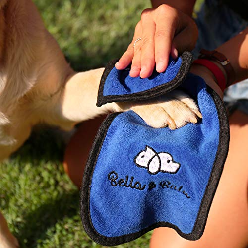 Bella & Balu Albornoz para perro S de Microfibra Absorbente – Toalla para perros para secado tras el baño o de paseo bajo la lluvia