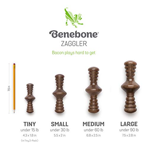 Benebone Zaggler - Juguete para masticar para perros, fabricado en Estados Unidos