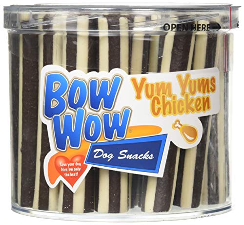 Bow Wow Treats Yum Chix Dog Treat - Bote de 35 Piezas, Paquete de
