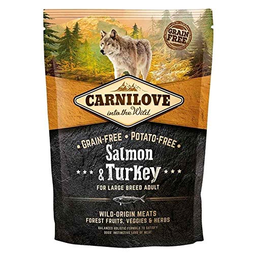 Carnilove 508952 Adulto Salmon, Pavo 1,5 kg - Comida Seca para Perros (Adulto, Salmon, Pavo, 1,5 kg, Vitamina B3, Vitamina B6)