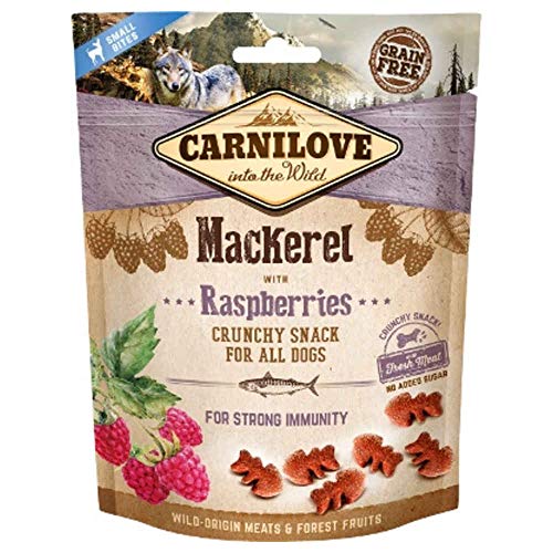 Carnilove Crunchy Snack Mackerel & Raspberries, Premios para Perro, 200G - 200 gr