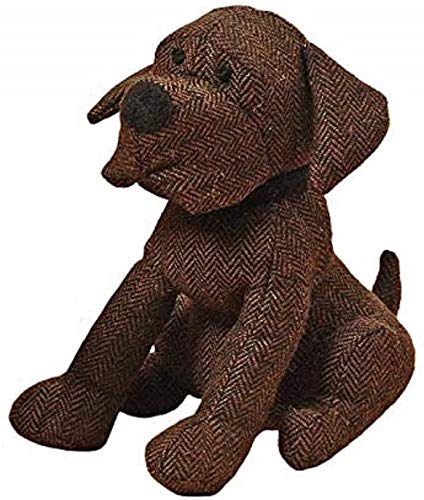 CasaJame - Tope para puerta (tela, 23 cm), diseño de perro pequeño, color marrón oscuro