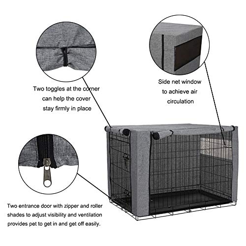 Chengsan - Funda para jaula de perro, duradera, resistente al viento, cubierta para caseta de mascotas, para protección interior y exterior