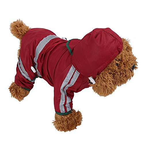 Chubasquero impermeable para perro, chubasquero con capucha y capucha reflectante para perros pequeños y medianos., Medium