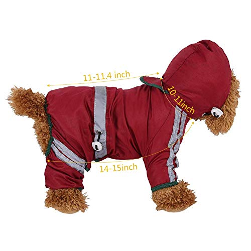 Chubasquero impermeable para perro, chubasquero con capucha y capucha reflectante para perros pequeños y medianos., Medium