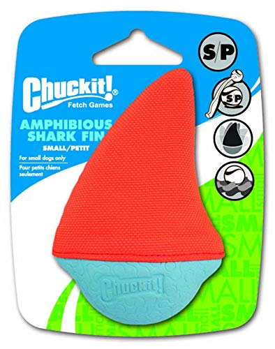 Chuckit! Amphibious Shark Fin Pelota Flotante para Perros, Compatible con el Lanzador, S