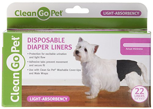 Clean IR luz Mascotas Desechables Pañales Liner, 22-Pack