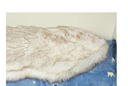 Colchón de Perro Piel de imitación de Perro Cama ortopédica Curva White Dog Rug por Medio de Soporte de Big Pequeño Cachorros (Color, Size : 108x63)