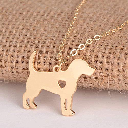 Collar Beagle De Oro Colgante De Perro Joyería para Perros Stuffer Stocking Joyería para Mascotas Mascotas Regalo Conmemorativo Familia Amante De Perros