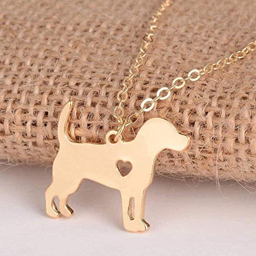 Collar Collar Beagle De Oro Colgante De Perro Joyería para Perros Stuffer Stocking Joyería para Mascotas Mascotas Regalo Conmemorativo Familia Amante De Perros