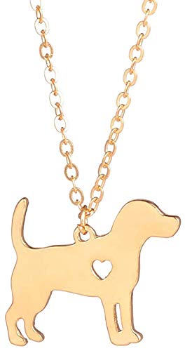 Collar Collar Beagle De Oro Colgante De Perro Joyería para Perros Stuffer Stocking Joyería para Mascotas Mascotas Regalo Conmemorativo Familia Amantes De Perros para Mascotas