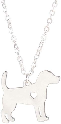 Collar Collar Beagle De Plata Colgante De Perro Joyería para Perros Stuffer Stocking Joyería para Mascotas Mascotas Regalo Conmemorativo Familia Amantes De Perros para Mascotas