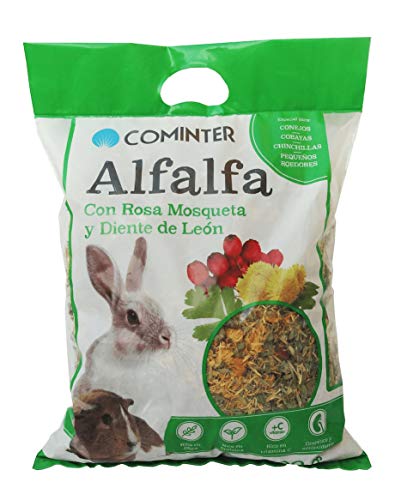 Cominter Alfalfa para Roedores con Rosa Mosqueta y Diente de León - Bolsa de 500g