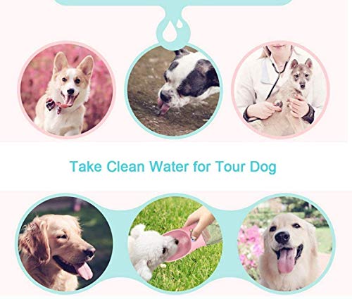 COTOP Botella para Perros, 550ml dispensador de Agua Antibacteriano para Mascotas, Taza para Beber para Mascotas al Aire Libre (Blanco)