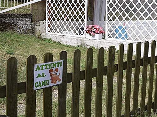 CRAZY FAMILY SHOP Placa Cuidado con EL Perro” para ser aplicada en la Alaskan Malamute Tamaño 30 x 21.5 cm