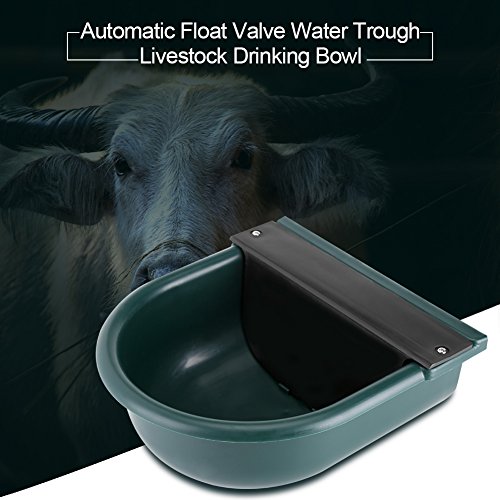 Cuenco Agua con Válvula Flotante Automática 4L, Comedero de Agua para Caballos Ganado Suministros Agrícolas de Plástico
