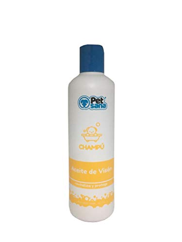 DAPAC Pet Sana Champú Aceite de Visón para Perros, Shampoo Ácidos Grasos, Pelo Seco, Pelo Fino, Perros Pelo Largo, Protector Piel, pH Neutro - 300 ml
