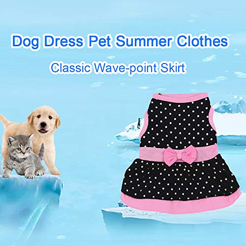 Decdeal Vestido para Perros Ropa para Mascotas Pequeños Camiseta en Verano Camisa Rosa para Animales