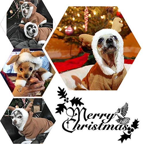 DELIFUR Trajes de mascotas Traje de Navidad para perros Traje de Santa Claus para perros Polar Polar apto para cachorros de peluche