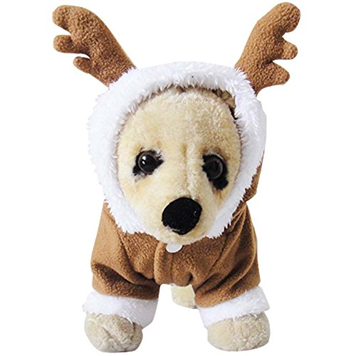 DELIFUR Trajes de mascotas Traje de Navidad para perros Traje de Santa Claus para perros Polar Polar apto para cachorros de peluche