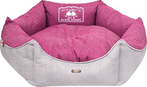 Diseño Luxus Royal Bed cama cama para perros Perros cesta cama Animales perro cama cojín hundematte gris Rosé Magenta (Tallas XS – S