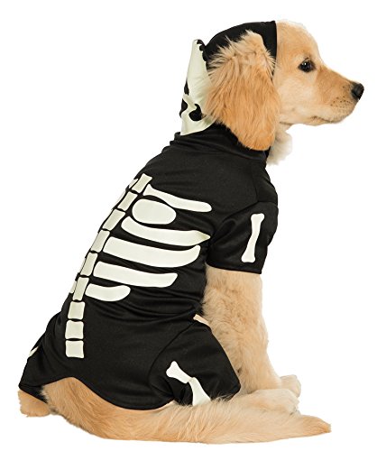 Disfraz mascota - Esqueleto que Brilla en la oscuridad, Talla L perro (Rubie's 887825-L)