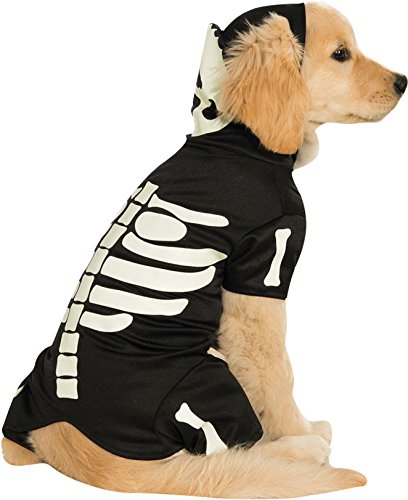 Disfraz mascota - Esqueleto que Brilla en la oscuridad, Talla M perro (Rubie's 887825-M)
