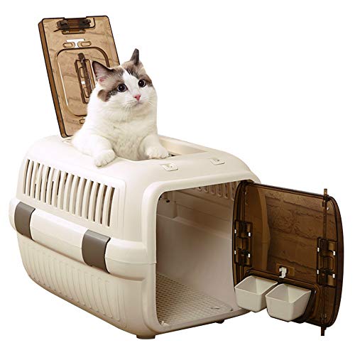 dizon Senior Pet Air Box Jaula para Gatos Jaula para Perros Caja De Envío Portátil Portátil Caja De Transporte para Mascotas 60 * 41 * 38 Cm