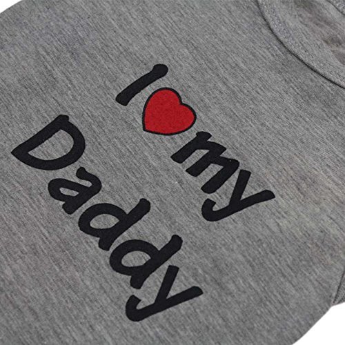 Ducomi® Pets Love - Camiseta para Perro y Gato de Algodón (XL, I Love my Daddy)