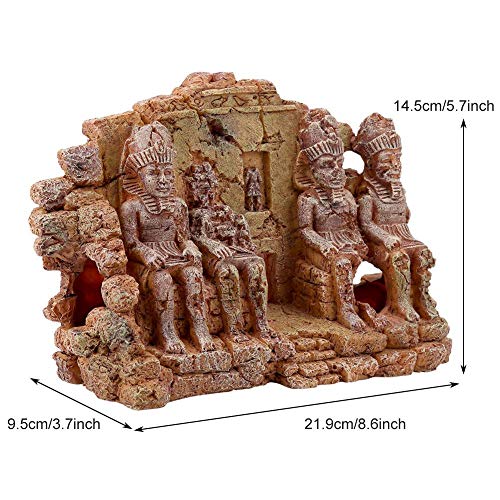 Duokon Estatua Decorativa de Resina Artificial para Acuario, diseño de casa de Buda