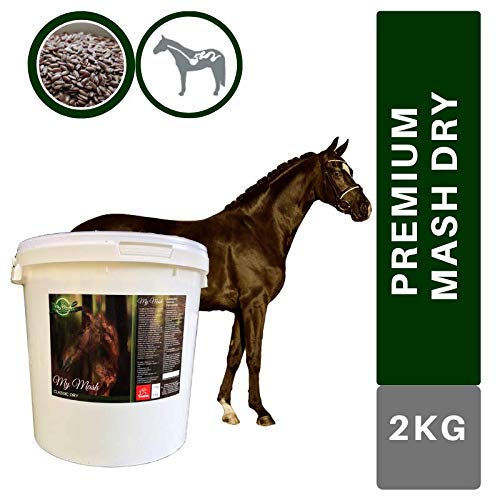 EMMA Mash Horse Feed Mezcla para la Flora intestinal intacta y la digestión Estable I Mezcla Seca I apoya la digestión, la vitalidad y el Pelo Brillante en los Caballos I Senior 2 kg