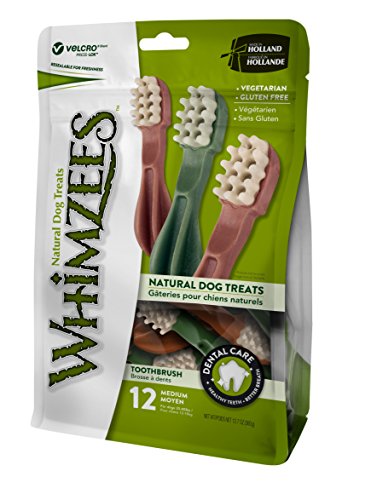 Estrella Whimzees, para cepillos de dientes, tamaño mediano, 12 piezas