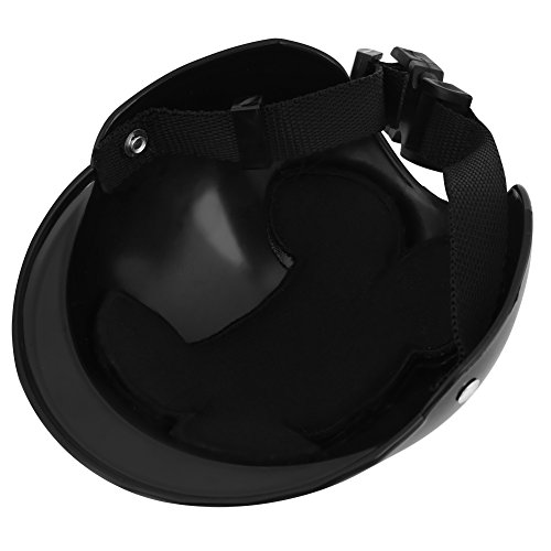 Fdit Casco de Perro Animal Doméstico Sombrero de Casquillo Casco Plástico de Motocicleta de ABS Sombrero de Casquillo Montar Caballo de ABS para Perro (Negro)