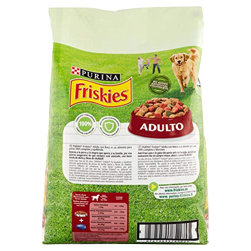Friskies pienso para el Perro Adulto, con Manzo, Cereales y Verduras aggiunte, 7.5 kg