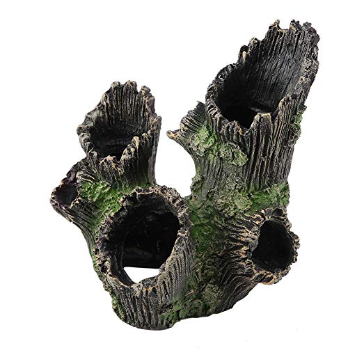 FTVOGUE Acuario Driftwood Madera Artificial Tronco de árbol Raíz Camarón Desove Terreno Cueva Tanque de Peces Vivarium Decoración(01)