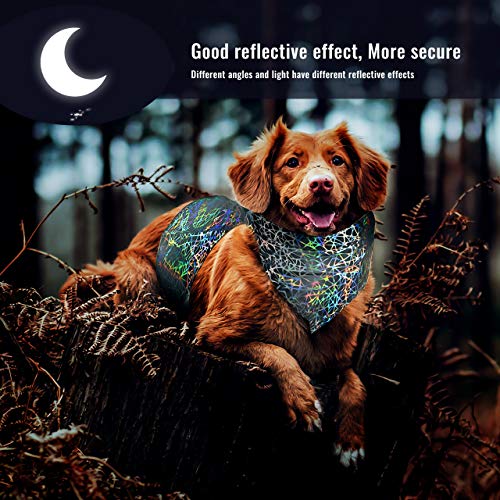 FurPaw Chaleco Reflectante Perros, 2 Piezas Bufanda Ropa Colorida para Cachorro Chaqueta Seguridad para Mascotas Prros Grande Al Aire Libre