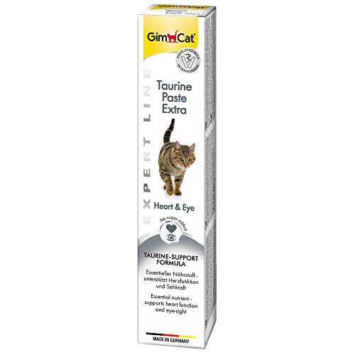 GimCat EXPERT LINE Taurine Extra, pasta - Snack para gatos funcional que favorece la función cardíaca y la vista - 1 tubo (1 x 50 g)