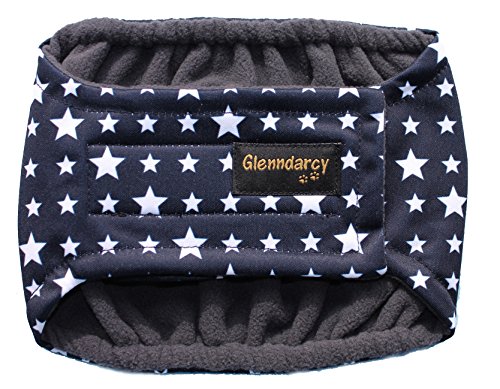 Glenndarcy - Banda para barriga de perro, diseño de estrellas azules