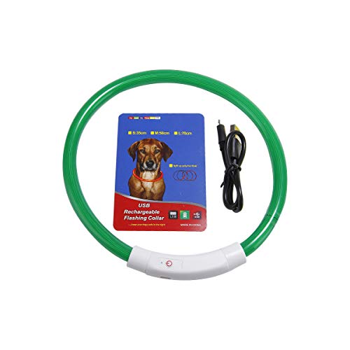 gohigher - Collar para perro luminoso, luz LED intermitente con carga USB