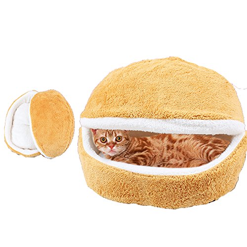 GossipBoy - Cama para mascotas tipo saco de dormir, con base lavable, casa cómoda para gatitos, gatos, perros y cachorros, el refugio más cálido, acogedor y cómodo para su mascota
