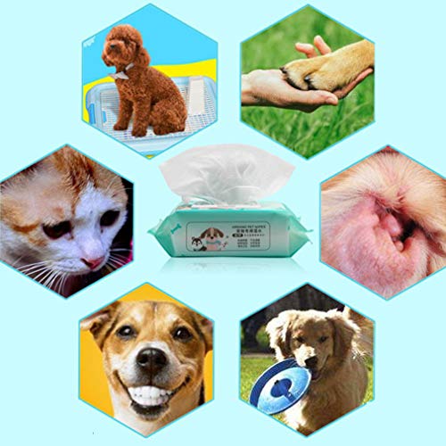 HeiGui 5PCS Toallitas para Mascotas, Toallitas Toallitas Limpias, Gato Y Perro Cuidado De La Esterilización De Mascotas En General Toallitas
