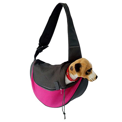 Hongfutong - Bolsa de hombro para mascotas (portátil, suave, para perros y gatos).