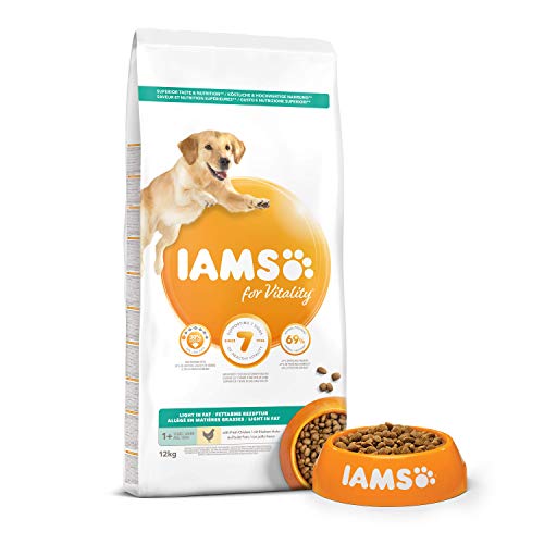 IAMS for Vitality Light in fat - Alimento para Perros con Pollo Fresco, 12 kg