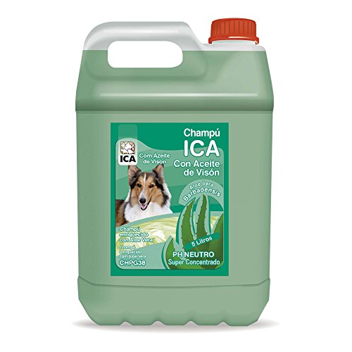 ICA CHPG38 Champú de Aceite Visón con Aloe Vera para Perros